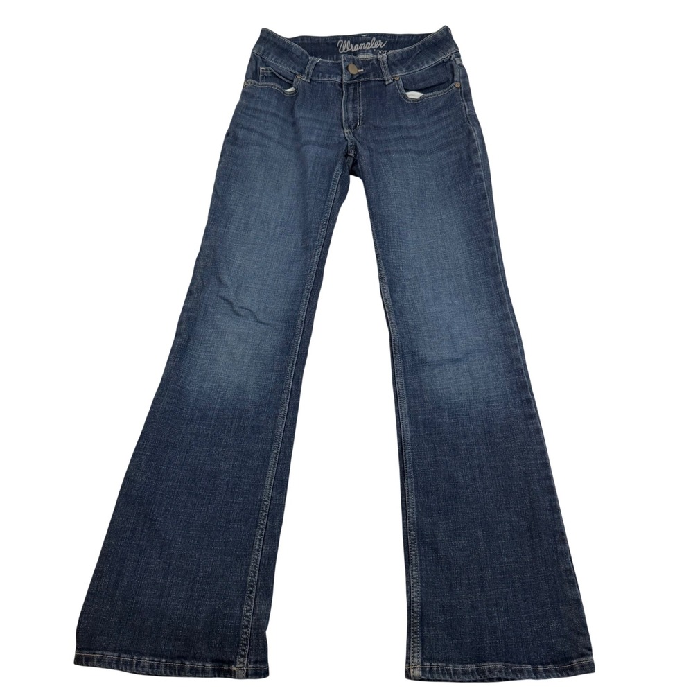 Wrangler Boot Cut Jeans Womens 5x32 Medium Wash Blue Stretch Denim